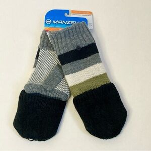 Manzella Convertible Knit Mittens Women’s One Size Striped NWT